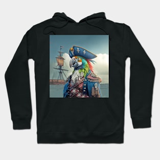 Macaw Parrot Pirate Captain Hoodie